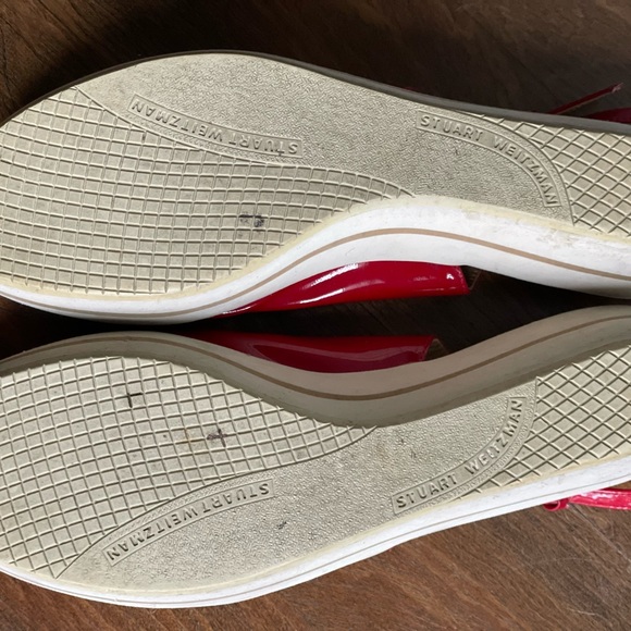 Stuart Weitzman Red Patent Leather Shoes, Platform Shoes, Gift for Her, - Picture 3 of 8